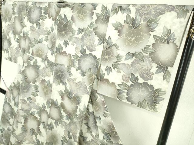 平和屋本店●極上 小紋 唐獅子 牡丹 逸品 DZAB6759kh6