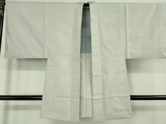 平和屋本店●極上 男性 本場大島紬 白大島 アンサンブル 長羽織・長襦袢(袷)セット 100亀甲 総詰め 逸品 DZAB6781kh6