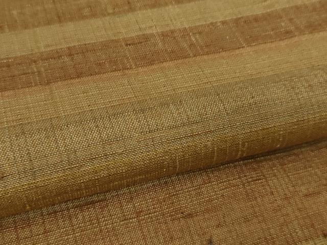 平和屋本店●極上 郡上紬 草木染 横段文 逸品 DZAB6788kh6