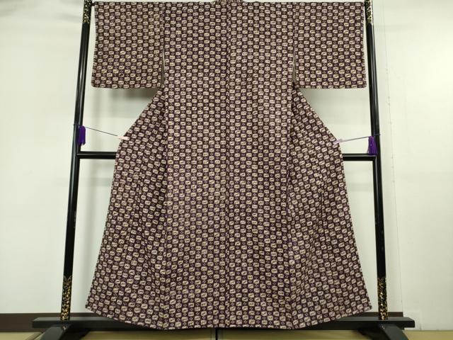 平和屋本店●極上 岩手の匠 草紫堂 南部絞り 紫根染 紬 正絹 逸品 DZAB6793kh6