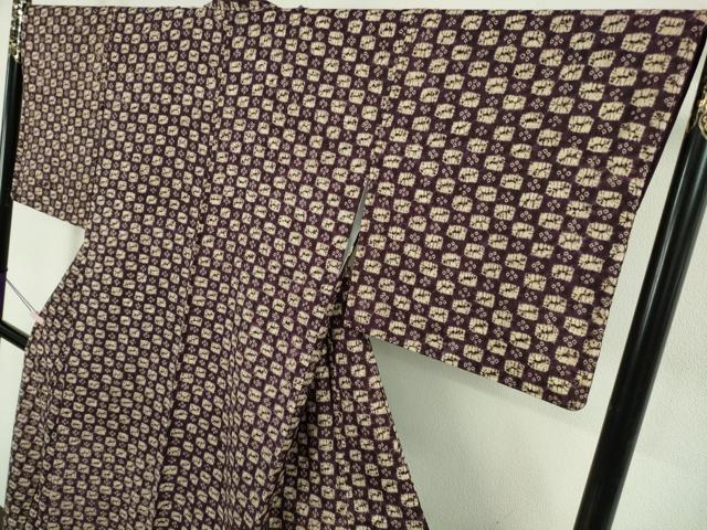平和屋本店●極上 岩手の匠 草紫堂 南部絞り 紫根染 紬 正絹 逸品 DZAB6793kh6