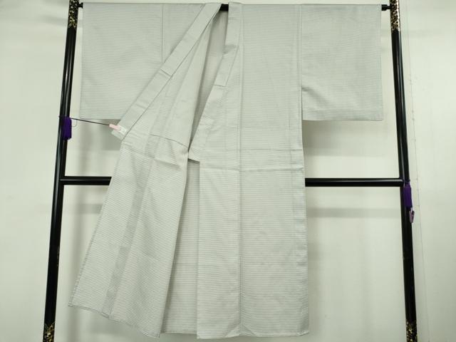 平和屋本店▽極上 男性 洗える最高級着物 <英>はなぶさ謹製 お召 アンサンブル 単衣 逸品 DZAB6804kh6