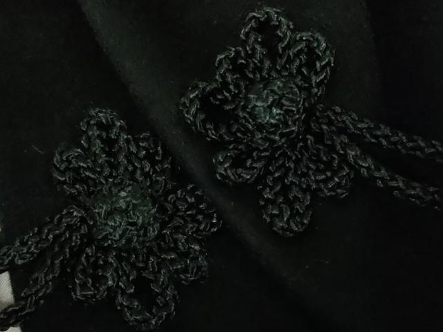 平和屋本店∞極上 和装コート カシミヤ100% 黒地 逸品 DZAB6811kh6