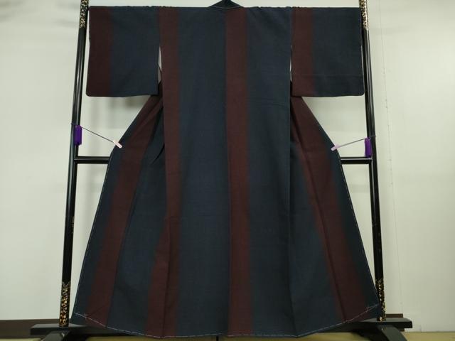 平和屋本店●極上 綿薩摩 木綿 間道 逸品 未使用 DZAB6813kh6