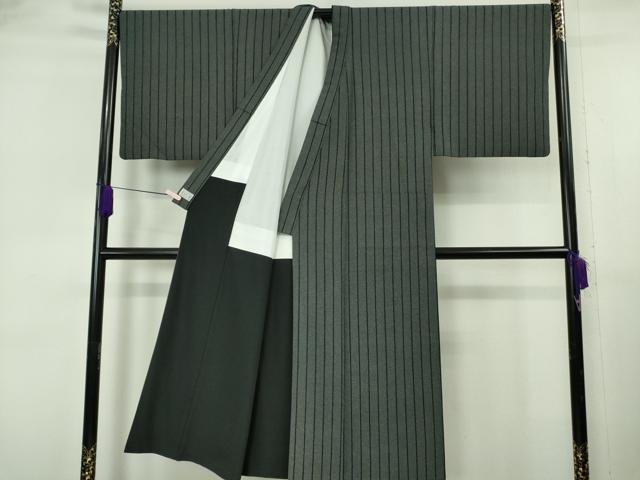 平和屋本店●極上 男性 洗える最高級着物 <英>はなぶさ謹製 お召 100亀甲 逸品 DZAB6820kh6