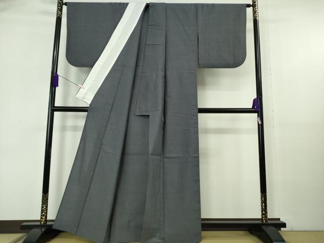 平和屋本店▽極上 綿薩摩 東郷織物謹製 手織 永江明夫 単衣 褐色地 反端付き 逸品 DZAB6842kh6