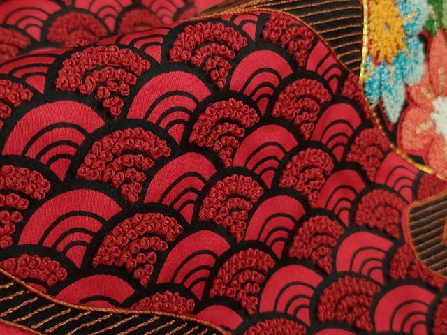 平和屋本店●極上 中国三大刺繍 相良刺繍 色打掛 お引きずり 和装 婚礼 結婚式 花嫁 駒刺繍 束ね熨斗鳳凰花車 金糸 逸品 DZAB6850kh6