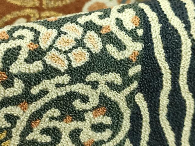 平和屋本店●極上 中国三大刺繍 総相良刺繍 総刺繍 袋帯 200万粒 総詰 名物裂 金糸 逸品 DZAB6852kh6