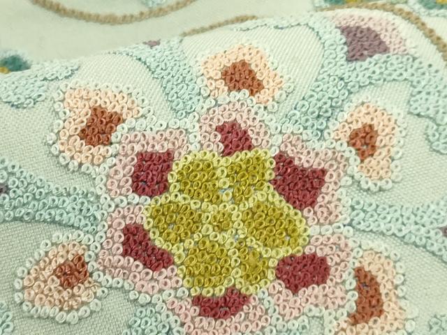 平和屋本店●極上 中国三大刺繍 相良刺繍 総刺繍 袋帯 正倉院花文 逸品 DZAB6859kh6