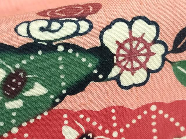 平和屋着物●極上 染工房まきや 真喜屋均 九寸名古屋帯 紬地 花蝶文 宍色地 逸品 DZAB6870kh6