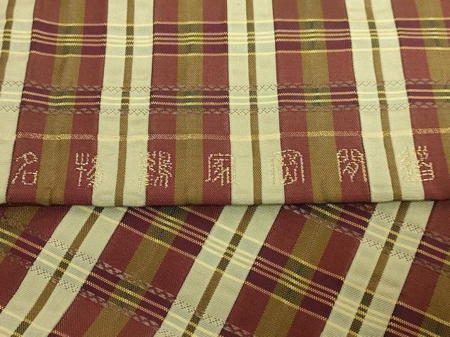 平和屋本店●極上 龍村晋謹製 全通柄袋帯 名物鶴ケ岡間道 金糸 逸品 DZAB6886kh6