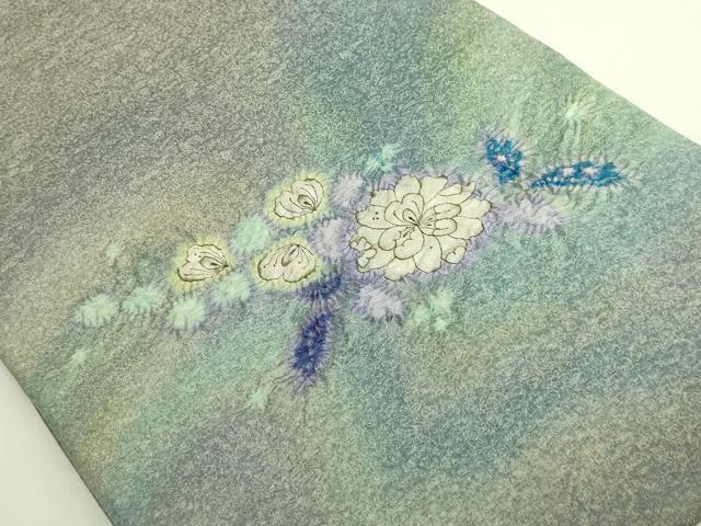 平和屋本店●極上 久保田一竹 幻の辻が花 太鼓柄袋帯 金通し地 逸品 DZAB6887kh6