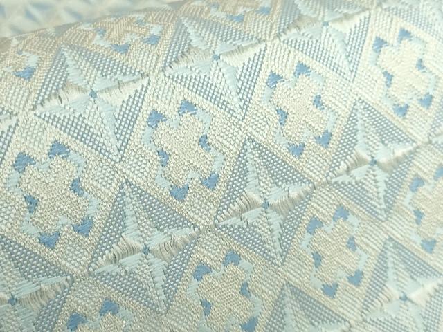 平和屋着物●極上 八寸名古屋帯 切子柄 銀糸 逸品 DZAB6920kh6