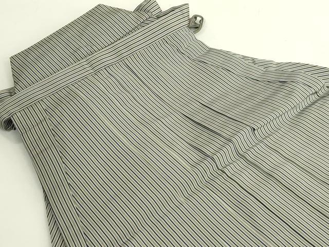平和屋本店●極上 男性 人間国宝 甲田綏郎 精好仙台平 馬乗り袴 縞 逸品 未使用 DZAB6928kh6