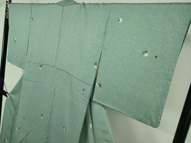 平和屋本店●極上 創業460年・千總 小紋 松葉 金彩 反端付き 逸品 DZAB6967kh6