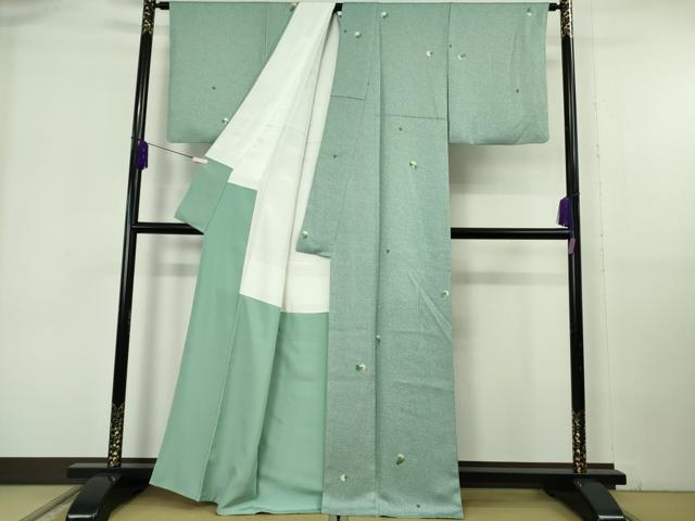 平和屋本店●極上 創業460年・千總 小紋 松葉 金彩 反端付き 逸品 DZAB6967kh6
