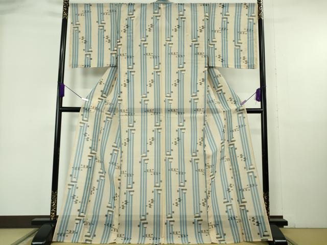 平和屋本店*極上 夏物 本場琉球絣 夏琉球 間道 逸品 未使用 DZAB6978kh6