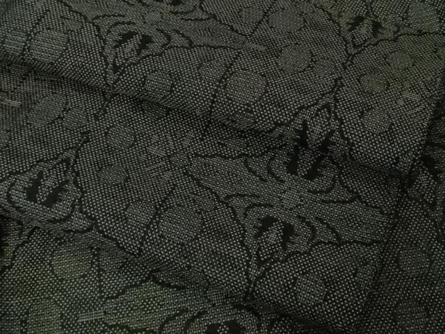 平和屋本店*極上 夏物 本場大島紬 夏大島 150亀甲 吉祥文 羊羹色地 逸品 DZAB6979kh6