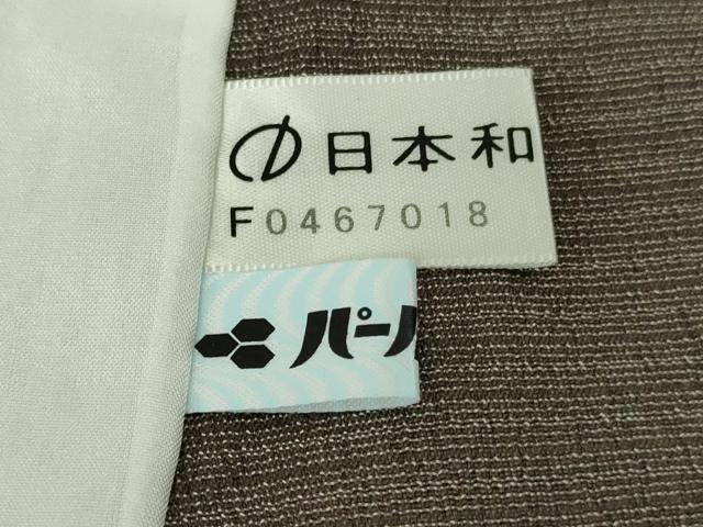 平和屋着物▽極上 本塩沢 やまだ織 単衣 桑原タツノ作 江戸鼠色地 証紙付き 逸品 DZAB6980kh6