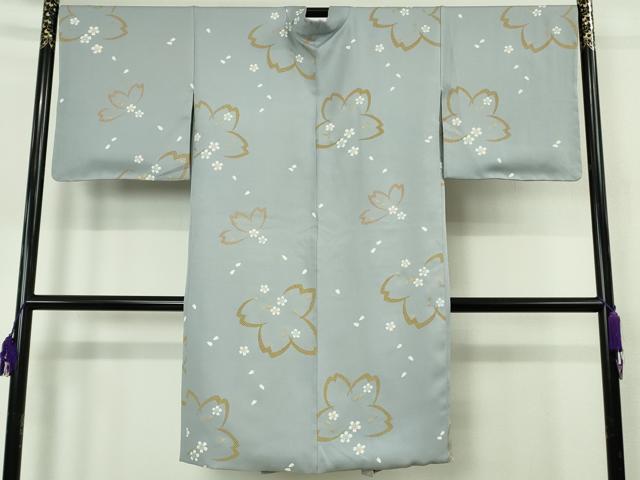 平和屋着物∞極上 長羽織 舞桜 淡藤色地 金彩 逸品 未使用 DZAB6986kh6