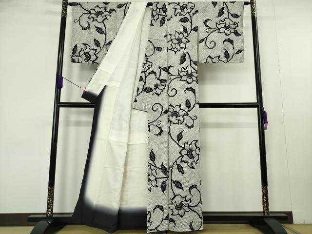 平和屋本店●極上 本疋田絞り 小紋 花唐草文 逸品 DZAB6998kh6