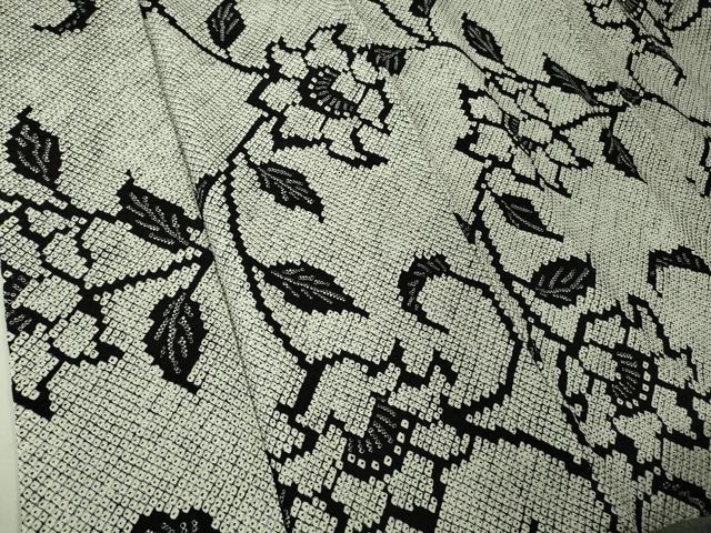 平和屋本店●極上 本疋田絞り 小紋 花唐草文 逸品 DZAB6998kh6