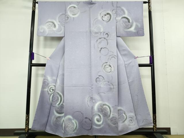 平和屋本店●極上 訪問着 手描き 龍 半色地 暈し染め 逸品 未使用 DZAB7001kh6
