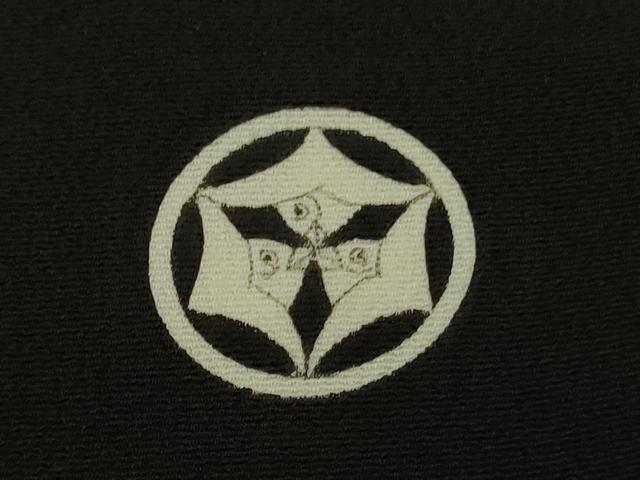 平和屋本店●極上 銀座 志ま亀 黒留袖 駒刺繍 花丸文 たとう紙付き 逸品 DZAB7042kh6