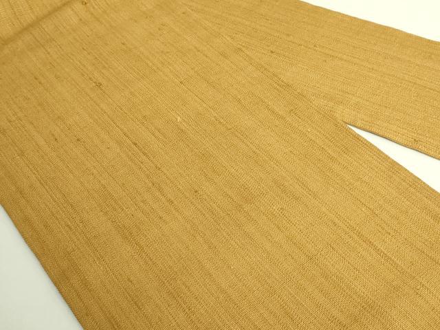 平和屋本店●極上 浦野理一 経節紬 九寸名古屋帯 黄橡色地 逸品 DZAB7056kh6