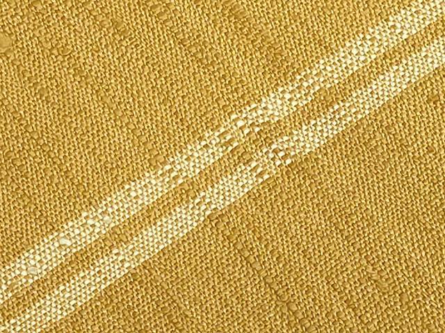 平和屋本店●極上 浦野理一 経節紬 九寸名古屋帯 黄橡色地 逸品 DZAB7056kh6
