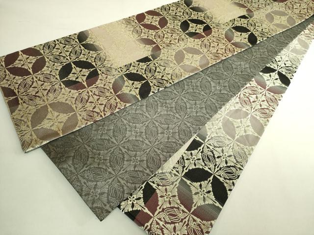 平和屋着物●極上 両面 全通柄袋帯 鳥襷 金糸 逸品 未使用 DZAB7075kh6