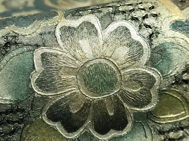 平和屋本店●極上 中国三大刺繍 スワトウ刺繍 汕頭刺繍 袋帯 洋花文 金銀彩 逸品 DZAB7089kh6