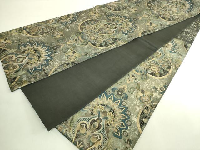 平和屋本店●極上 中国三大刺繍 スワトウ刺繍 汕頭刺繍 袋帯 洋花文 金銀彩 逸品 DZAB7089kh6