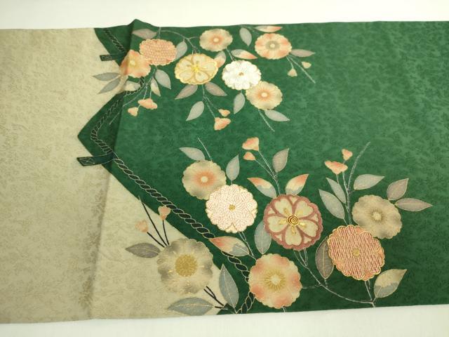 平和屋着物●極上 染織の名門 しょうざん 太鼓柄袋帯 刺繍 枝垂れ桜 金彩 逸品 未使用 DZAB7140kh6