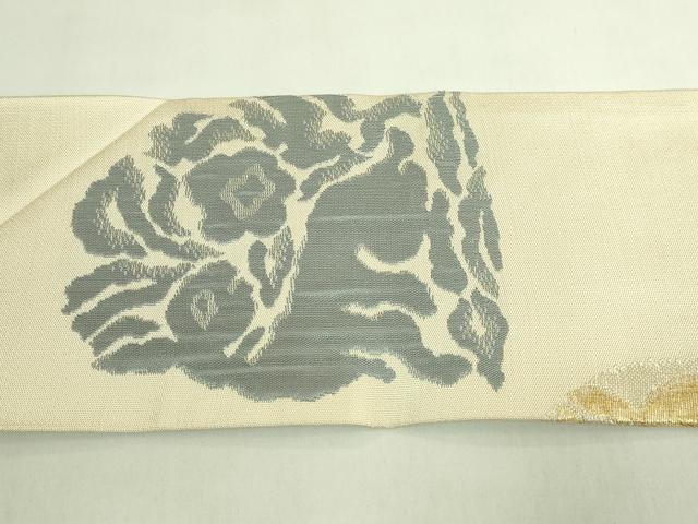 平和屋本店●極上 洛風林 工芸帯地 九寸名古屋帯 花兎 金銀糸 逸品 DZAB7144kh6