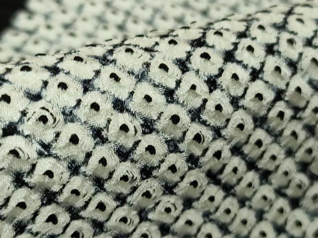 平和屋本店●極上 本疋田絞り 振袖 枝梅 白×黒 ほていや扱い 逸品 DZAB7158kh6