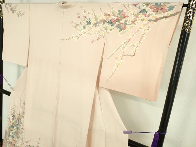 平和屋本店●極上 本加賀友禅作家 大村洋子 訪問着 枝花文 洗柿色 暈し染め 高島屋扱い 逸品 DZAB7159kh6