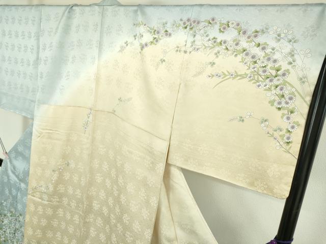平和屋着物●極上 訪問着 枝花文 暈し染め 逸品 DZAB7165kh6