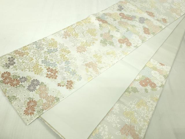 平和屋本店●極上 訪問着・長襦袢(無双仕立て)・袋帯セット 駒刺繍 雪輪吉祥花文 暈し染め 金彩 逸品 DZAB7169kh6