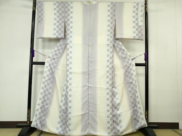 平和屋着物●極上 小紋 舞桜 灰梅色地 逸品 DZAB7179kh6