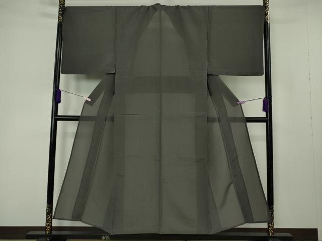 平和屋本店*極上 夏物 男性 紗紬 縞 藍鉄色×桔梗鼠色 逸品 DZAB7198kh6