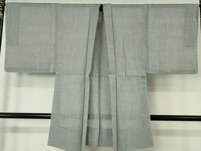平和屋本店∞極上 男性 本場小千谷ちぢみ 長羽織 スリーシーズン 春夏秋 本麻 吉新織物謹製 薄雲鼠色 証紙付き 逸品 DZAB7218kh6