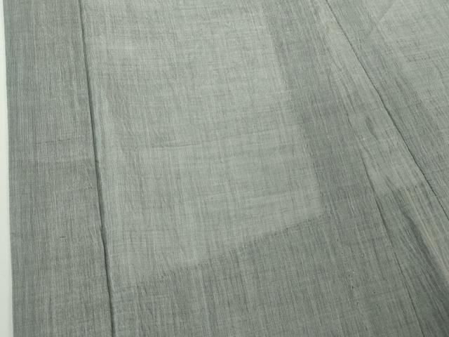 平和屋本店∞極上 男性 本場小千谷ちぢみ 長羽織 スリーシーズン 春夏秋 本麻 吉新織物謹製 薄雲鼠色 証紙付き 逸品 DZAB7218kh6
