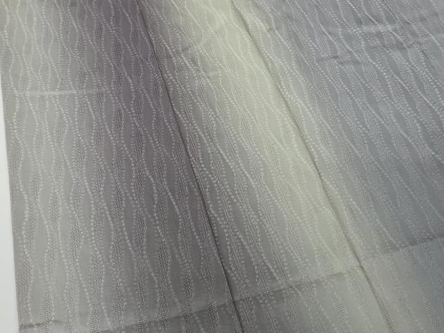 平和屋着物∞極上 道中着 スリーシーズン 春夏秋 塵除け ロング丈 よろけ縞紋紗 暈し染め 逸品 DZAB7219kh6