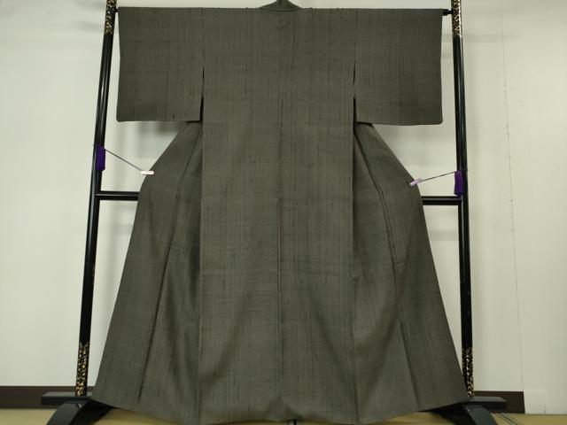 平和屋本店●極上 Maru Factory 丸山正 紬 格子 高島屋扱い 逸品 DZAB7223kh6