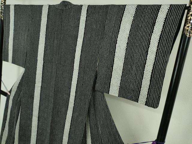 平和屋本店●極上 本疋田絞り 小紋 間道 黒地 鈴乃屋扱い 逸品 DZAB7226kh6
