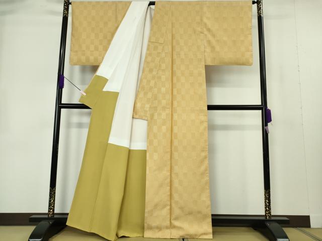平和屋本店●希少 人間国宝 宮平初子 琉球古代織 首里花織 両面浮花織 飴色地 参考資料付き 逸品 DZAB7233kh6