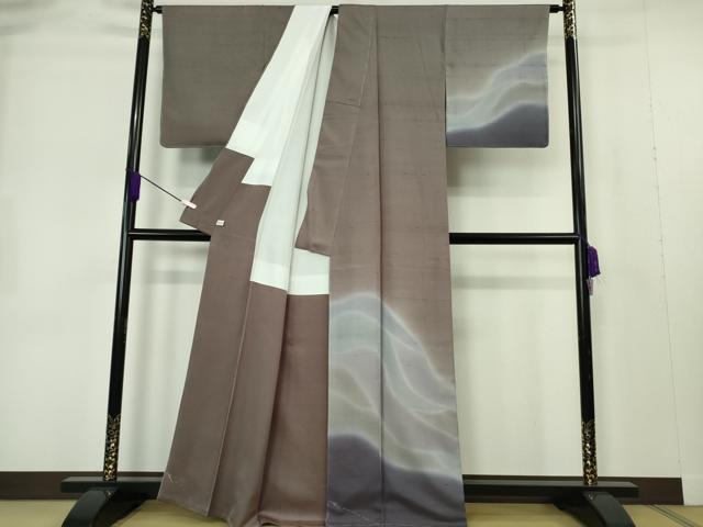 平和屋本店●極上 創業280年 誉田屋源兵衛 石川県指定無形文化財 牛首紬 白山工房 手織り 訪問着 反端付き 逸品 未使用 DZAB7234kh6