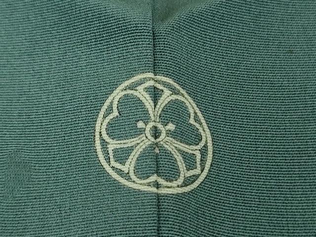 平和屋本店●極上 創業460年・千總 訪問着 刺繍 南天蔦の葉文 御召茶色地 金糸 逸品 DZAB7236kh6