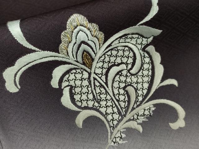 平和屋本店●極上 訪問着 総刺繍 洋花文 暈し染め 金銀糸 逸品 DZAB7238kh6
